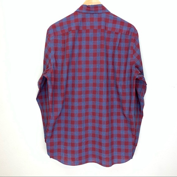 J Crew Red Checkard Button Down Long Sleeve Shirt - Picture 2 of 3